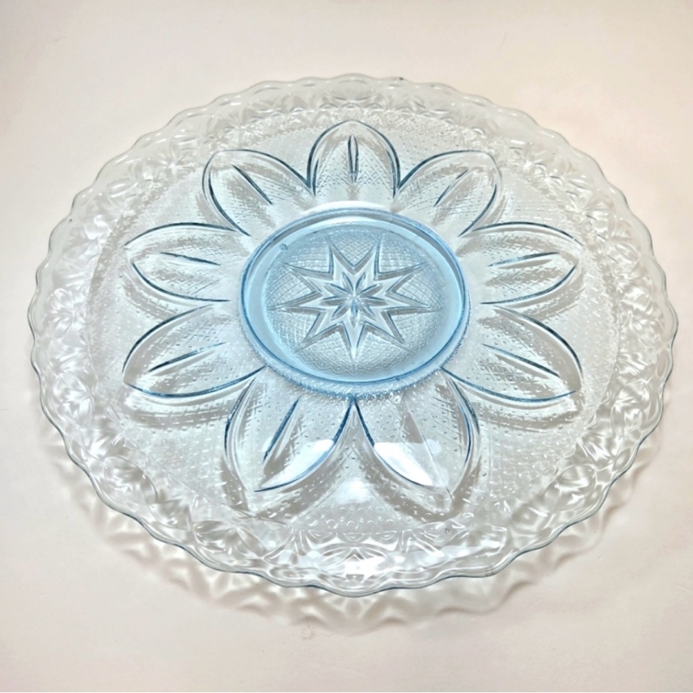 Princess House Blue Scalloped Capri Plate